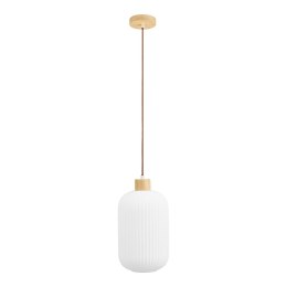 Lampa wisząca Argalo biała szklana do salonu i jadalni regulowana ( Rozmiar: uniwersalny )