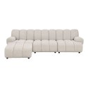 Sofa modułowa Taza 3,5-osobowa z pufem piaskowa, lewa ( Rozmiar: uniwersalny )