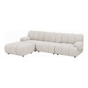 Sofa modułowa Taza 3,5-osobowa z pufem piaskowa, lewa ( Rozmiar: uniwersalny )