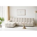 Sofa modułowa Taza 3,5-osobowa z pufem piaskowa, lewa ( Rozmiar: uniwersalny )