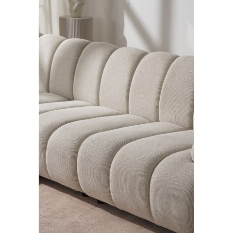 Sofa modułowa Taza 3,5-osobowa z pufem piaskowa, lewa ( Rozmiar: uniwersalny )