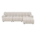 Sofa modułowa Taza 3,5-osobowa z pufem piaskowa, prawa ( Rozmiar: uniwersalny )
