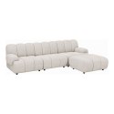 Sofa modułowa Taza 3,5-osobowa z pufem piaskowa, prawa ( Rozmiar: uniwersalny )