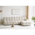 Sofa modułowa Taza 3,5-osobowa z pufem piaskowa, prawa ( Rozmiar: uniwersalny )