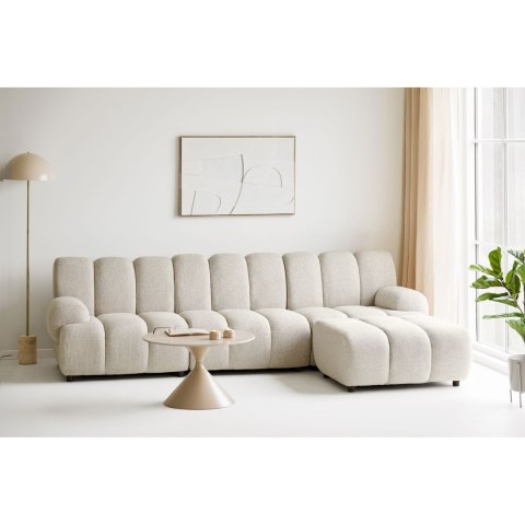 Sofa modułowa Taza 3,5-osobowa z pufem piaskowa, prawa ( Rozmiar: uniwersalny )