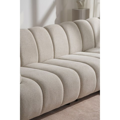 Sofa modułowa Taza 3,5-osobowa z pufem piaskowa, prawa ( Rozmiar: uniwersalny )