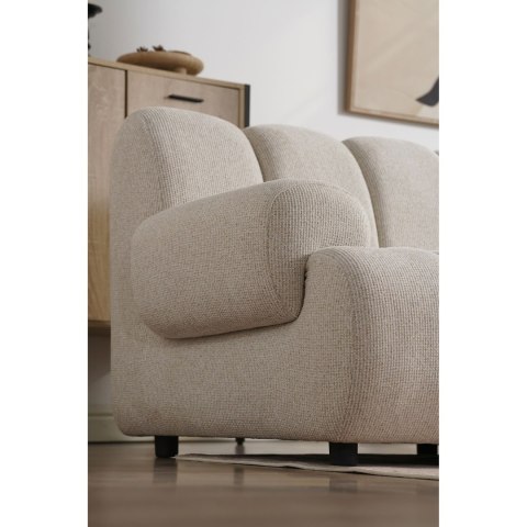 Sofa modułowa Taza 3,5-osobowa z pufem piaskowa, prawa ( Rozmiar: uniwersalny )