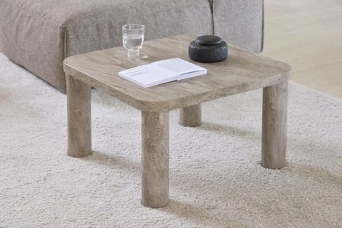 Stolik kawowy Solano 60x60cm marmur szary ( Rozmiar: uniwersalny )