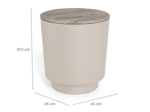 Stolik kawowy Cangas 45cm szary marmur/ szary ( Rozmiar: uniwersalny )