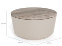 Stolik kawowy Cangas 80cm szary marmur/ szary ( Rozmiar: uniwersalny )