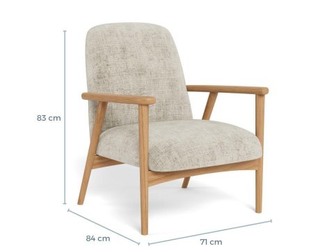 Fotel Auckland beżowy/ dąb Apia 453 ( Rozmiar: uniwersalny )