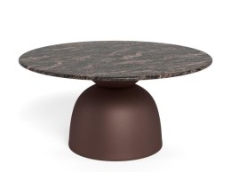 Stolik kawowy Ferrol 80cm brązowy marmur/ brązowy ( Rozmiar: uniwersalny )