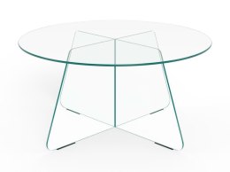 Stolik kawowy Samos 80cm krystaliczne szkło ( Rozmiar: uniwersalny )