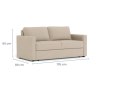 Sofa z funkcją spania Fleury Tkanina Lincoln beżowa 03 ( Rozmiar: uniwersalny )