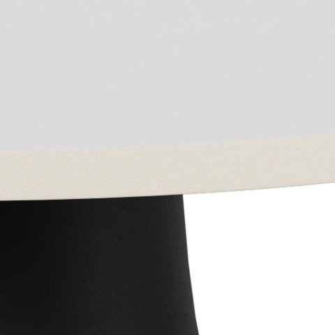 Stolik kawowy Santorini 45cm biały ceramiczny/ czarny ( Rozmiar: uniwersalny )