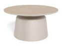 Stolik kawowy Santorini 70cm beżowy ceramiczny ( Rozmiar: uniwersalny )