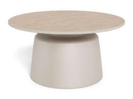 Stolik kawowy Santorini 70cm beżowy ceramiczny ( Rozmiar: uniwersalny )