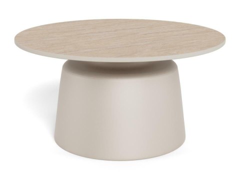Stolik kawowy Santorini 70cm beżowy ceramiczny ( Rozmiar: uniwersalny )