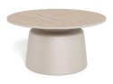 Stolik kawowy Santorini 70cm beżowy ceramiczny ( Rozmiar: uniwersalny )