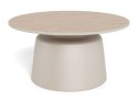 Stolik kawowy Santorini 70cm beżowy ceramiczny ( Rozmiar: uniwersalny )