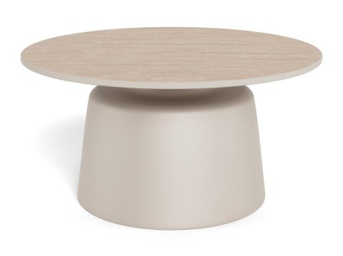 Stolik kawowy Santorini 70cm beżowy ceramiczny ( Rozmiar: uniwersalny )