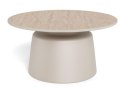 Stolik kawowy Santorini 70cm beżowy ceramiczny ( Rozmiar: uniwersalny )