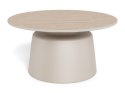 Stolik kawowy Santorini 70cm beżowy ceramiczny ( Rozmiar: uniwersalny )