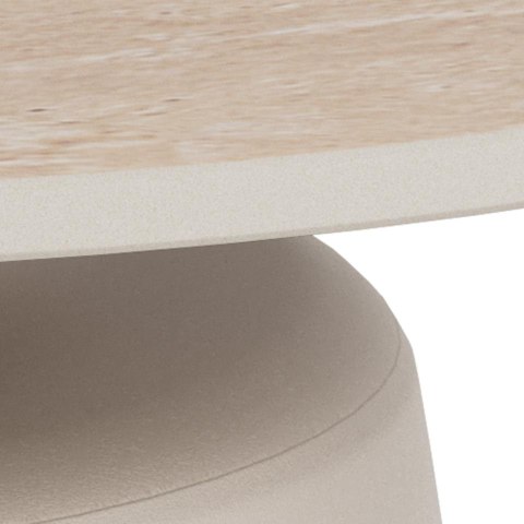 Stolik kawowy Santorini 70cm beżowy ceramiczny ( Rozmiar: uniwersalny )