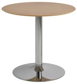 Stół Ibiza 80cm dąb/ chromowany ( Rozmiar: uniwersalny )
