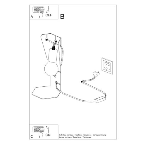 Lampa biurkowa ARBY czarna