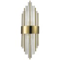Lampa ścienna DRACO-S, 45 cm - kryształowo - złota, styl glamour
