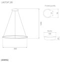 Lampa wisząca Ledowe Okręgi No.1 80cm 3k biała
