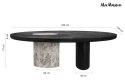 MaMaison stół jadalniany ATLANTE 240 marmur / drewno mango