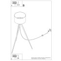 Lampa podłogowa NATT biała