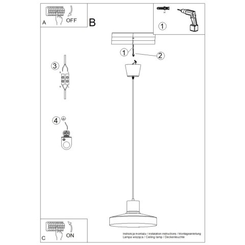 Lampa wisząca BILO różowa