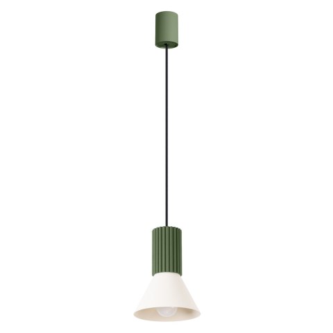Lampa wisząca ESTRIA 1 beżowa/zielona oliwka