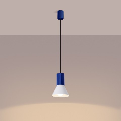 Lampa wisząca ESTRIA 1 biała/ultramaryna