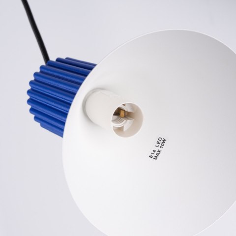 Lampa wisząca ESTRIA 1 biała/ultramaryna