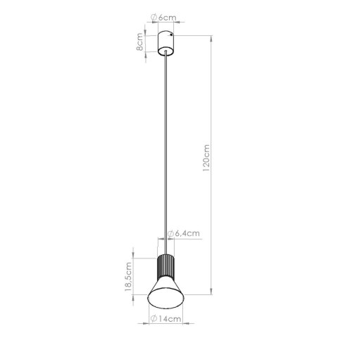 Lampa wisząca ESTRIA 1 biała/ultramaryna