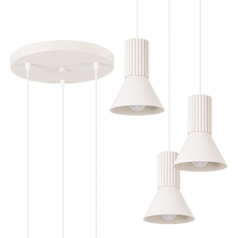 Lampa wisząca ESTRIA 3P beżowa
