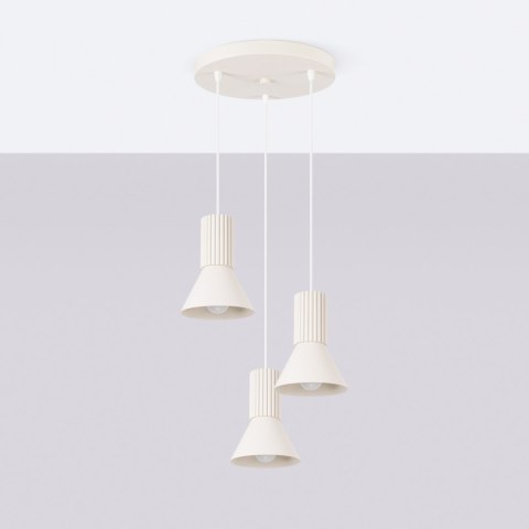 Lampa wisząca ESTRIA 3P beżowa