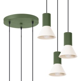 Lampa wisząca ESTRIA 3P beżowa/zielona oliwka