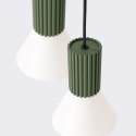 Lampa wisząca ESTRIA 3P beżowa/zielona oliwka