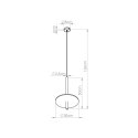 Lampa wisząca FELTRO 1 czarna/beżowa