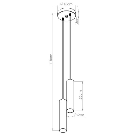 Lampa wisząca LAGOS 2P czarna