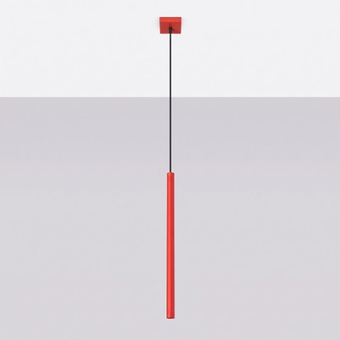 Lampa wisząca PASTELO 1 czerwona