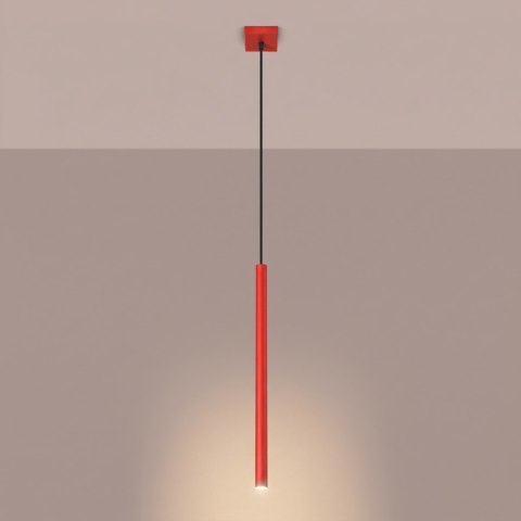 Lampa wisząca PASTELO 1 czerwona