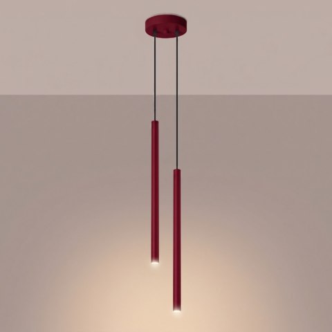 Lampa wisząca PASTELO 2 burgund
