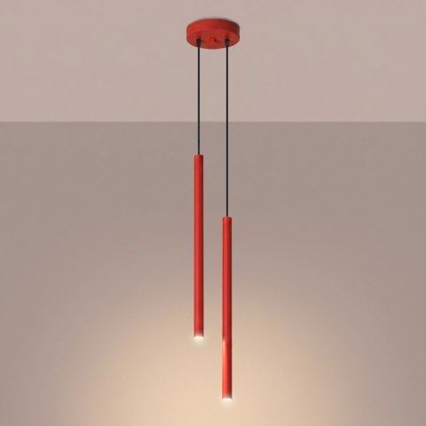 Lampa wisząca PASTELO 2 czerwona