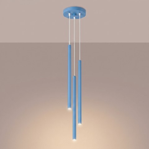 Lampa wisząca PASTELO 3P błękitna